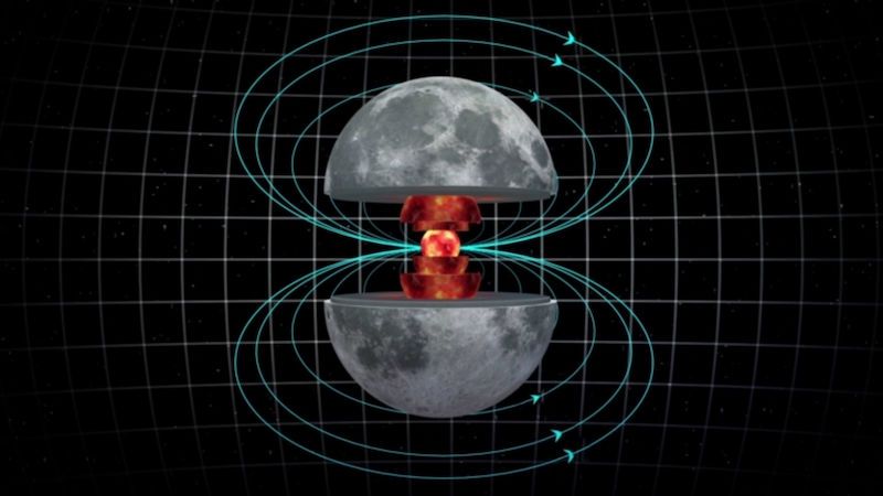 Měsíc míval magnetické pole silnější než Země, dokázaly měsíční kameny